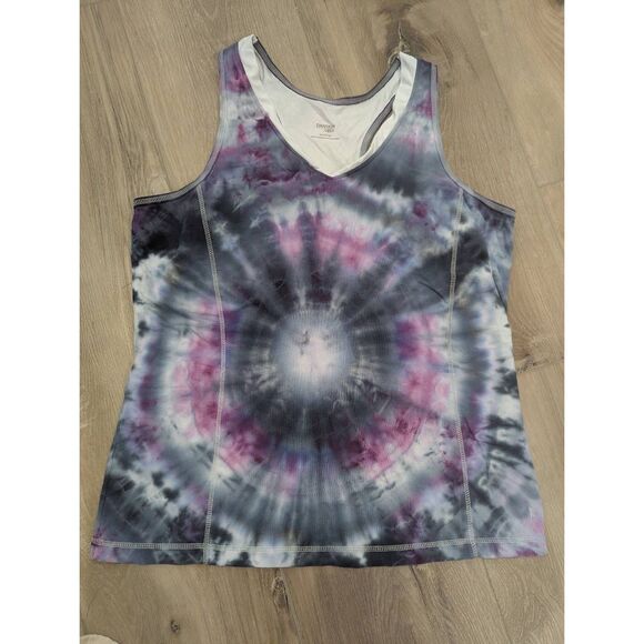 Sz 2X Danskin Workout Racerback Tank OOAK Tie Dye - Picture 1 of 8